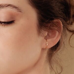Silver Arc Stud Earrings